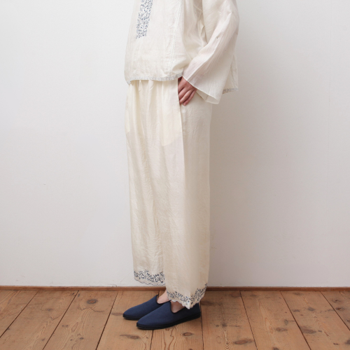 CALICO / maku STRAIGHT PAJAMA-221 Silk Handwoven Full Pants 