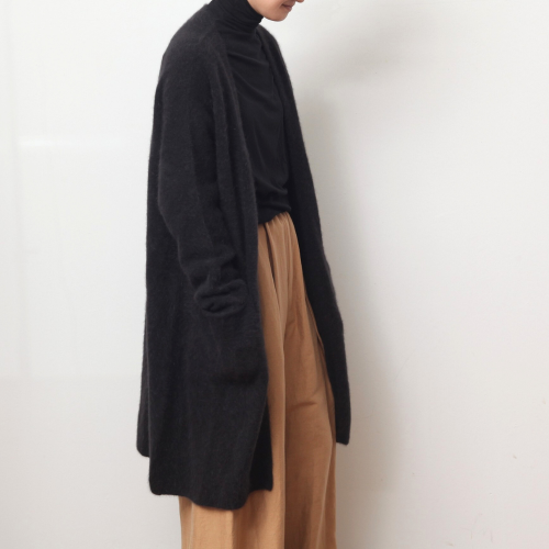 ANSPINNEN / Bluefox Wool Buttonless Long Cardigan ANS-WK0098 