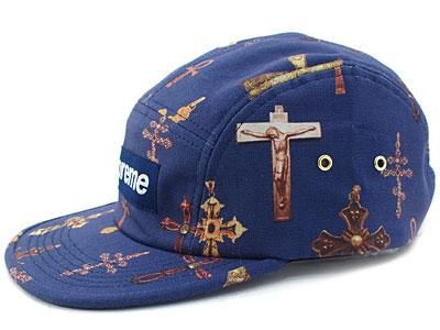 【新品未使用】Supreme 十字架柄キャップ supreme シュプリーム cap キャップ 帽子 クロス 十字架 usa