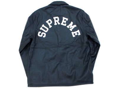 Supreme×Champion 'Leather Coaches Jacket'レザーコーチジャケット L