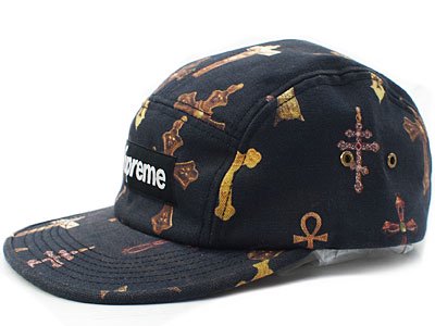 Supreme Cross Camp Cap ブラック 超高品質で人気の - 帽子