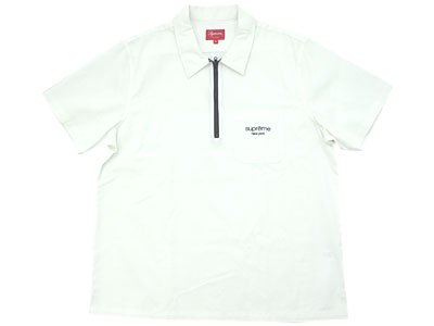Supreme 'Twill Half Zip Shirt'ハーフジップシャツ クラシックロゴ XL ...