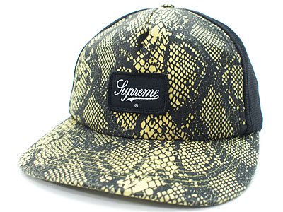 Supreme 'Snakeskin Trucker Cap'メッシュキャップ スネークスキン