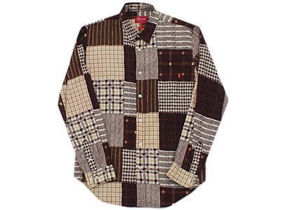 Supreme 'Printed Patchwork Flannel Shirt'フランネルシャツ パッチ