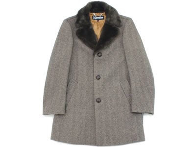 Supreme Fur Collar Tweed Coat