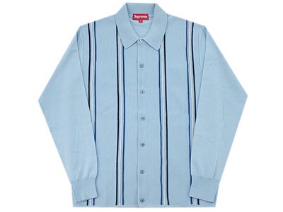 Supreme 'Striped Polo Sweater'ポロセーター ストライプ S