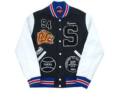 Supreme 'Varsity Jacket'バーシティジャケット スタジャン M タイガー