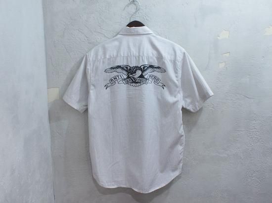 Supreme×ANTIHERO 'S/S Shirt'半袖シャツ アンタイヒーロー ストライプ