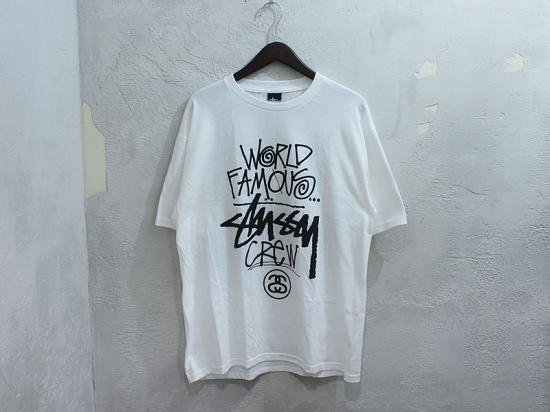 STUSSY 'WORLD FAMOUS TEE'Tシャツ 白 ホワイト L ステューシー