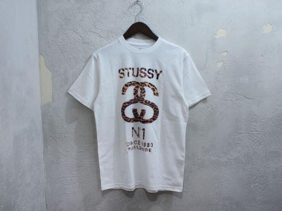 STUSSY 'ANIMAL SS LINK TEE'Tシャツ SSリンク レオパード Leopard