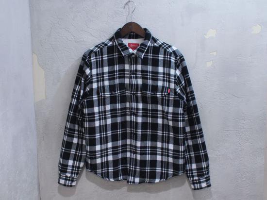 Supreme 'Pile Lined Plaid Flannel Shirt'フランネルシャツ パイル