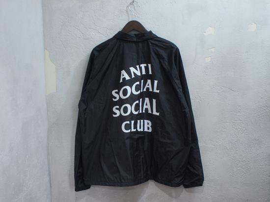 ANTI SOCIAL SOCIAL CLUB 'Coach Jacket'コーチジャケット 黒 ブラック
