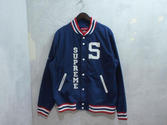 Supreme ‘Aces Baseball Varsity Jacket’バーシティジャケット ベースボール シュプリーム XL ブルー 青