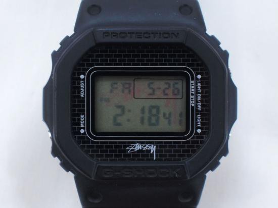 STUSSY×G-SHOCK DW-5600VT Gショック 黒 ブラック