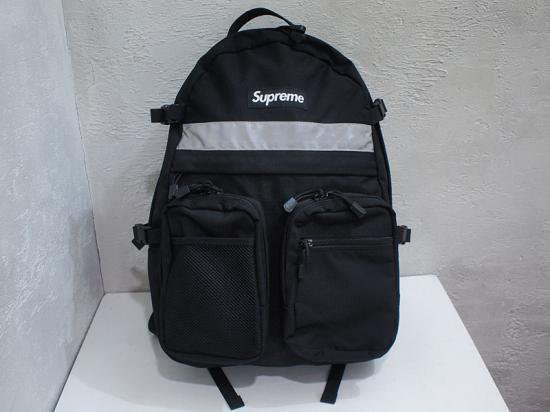 Supreme 'Hi-Vis Backpack'バックパック リフレクター 黒 ブラック