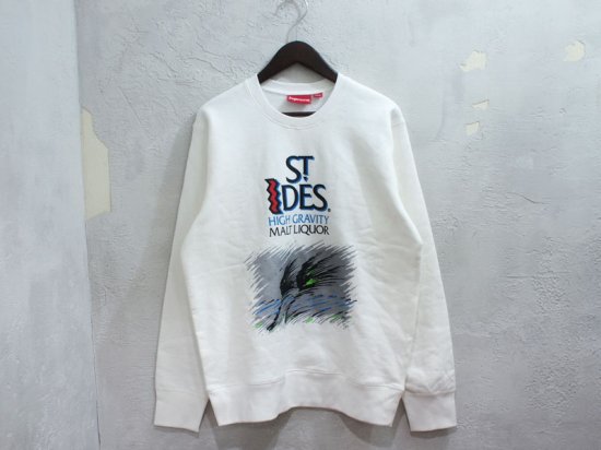 Supreme×St. Ides 'Crewneck'クルーネック スウェット 白 ホワイト ...