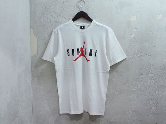 S Supreme NIKE Air Jordan Tee ホワイト 白ティ - Tシャツ/カットソー ...