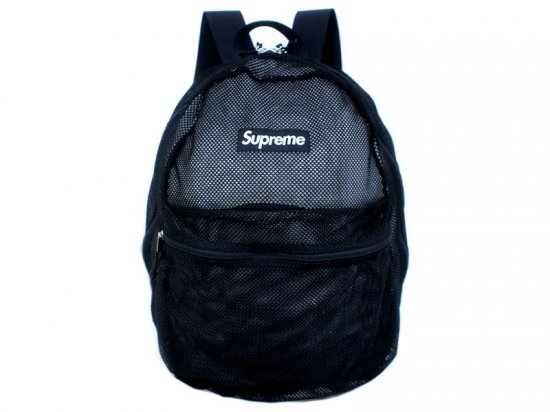 Supreme 'Mesh Backpack'メッシュバックパック リュック 黒 ブラック