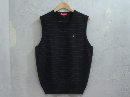 Supreme 'Sweater Vest'ニット ベスト セーター 黒 ブラック