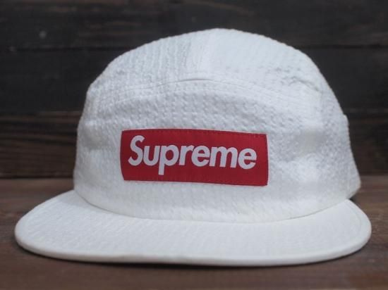 Supreme 'Tonal Seersucker Camp Cap'キャンプキャップ シア