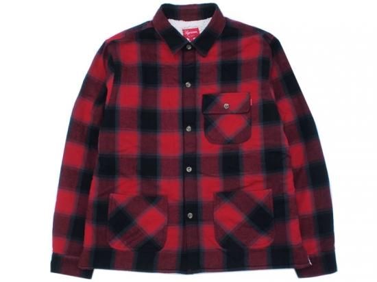 Supreme 'Buffalo Plaid Sherpa Lined Chore Shirt'バッファロー