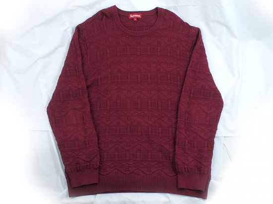 Supreme 'Cotton Jacquard Sweater'ジャガード セーター コットン