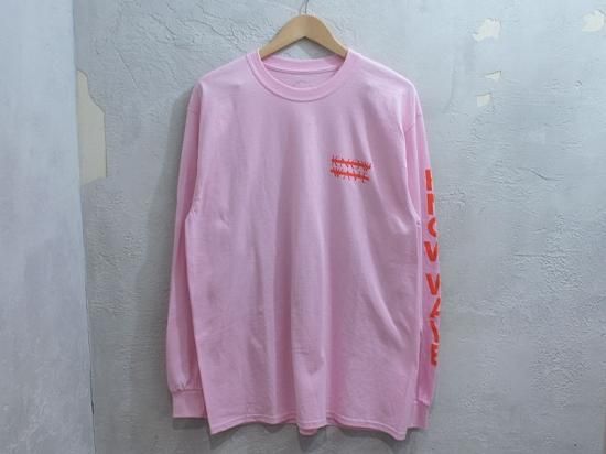 KNOW WAVE ピンク トレーナー L Know Wave 'Wavelength L/S Tee'長袖Tシャツ ロンT ノーウェーブ