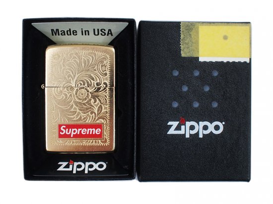 Supreme 'Engraved Brass Zippo'ジッポー ライター ゴールド 金 ...