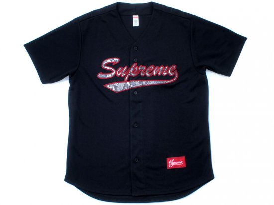 Supreme 'Snake Script Logo Baseball Jersey'ベースボールジャージ ...