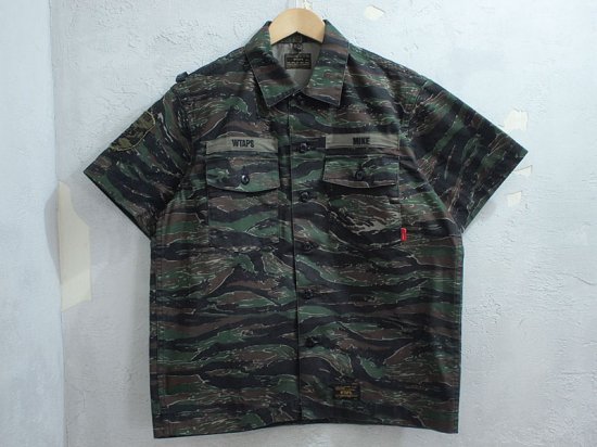 WTAPS 'BUDS SS 02 / SHIRT . TIGER STRIPE'半袖 ミリタリーシャツ 