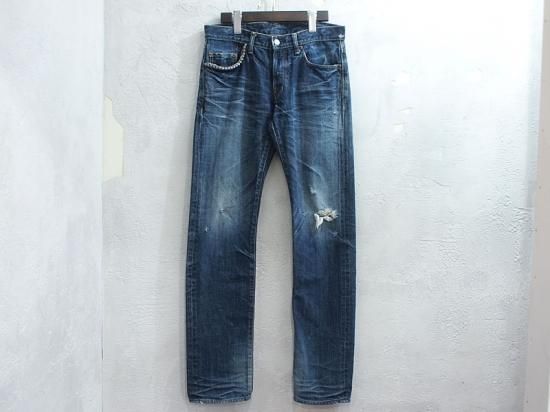 HYSTERIC GLAMOUR 加工デニム パンツ スタッズ インディゴ 30