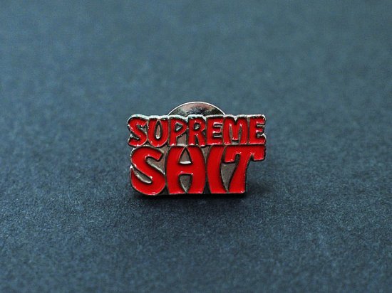 Supreme 'Supreme Shit Pin'ピンズ ピンバッチ 赤 レッド シュプリーム