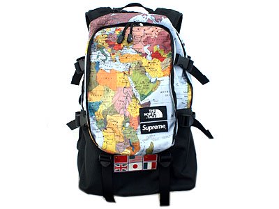 メンズSupreme x ノースフェイス Map backpack 地図