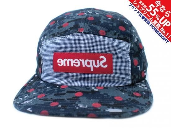 シュプリーム × コムデギャルソン　 Cap ボックスロゴ キャンプキャップ supreme box logo camp cap シュプリーム キャップ 帽子