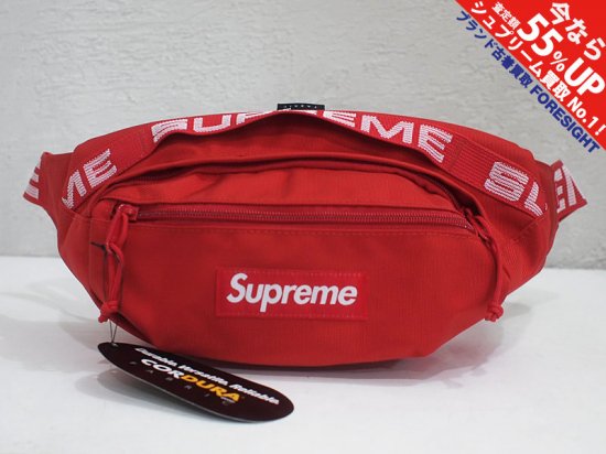 最安値 赤 supreme waist bag red 18fw