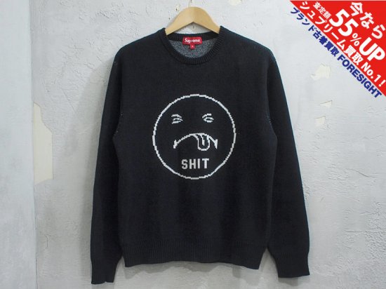 Supreme 'Shit Sweater'セーター シット シュプリーム 黒 ブラック S