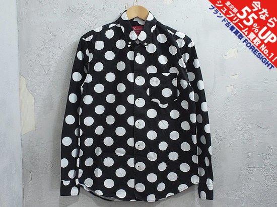 Supreme 'Big Dot Shirt'ドットシャツ S シュプリーム 黒 ブラック