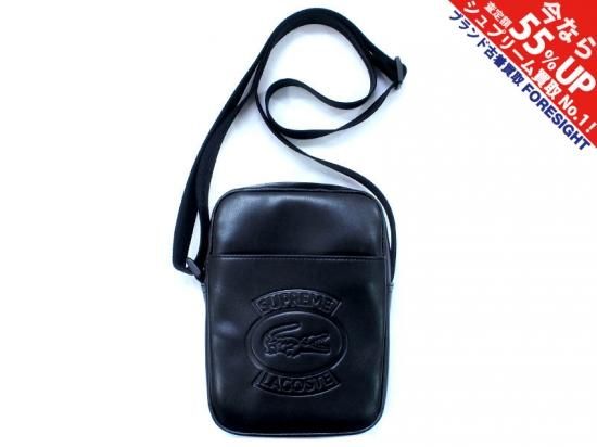 Supreme Lacoste Shoulder Bag Black 黒-