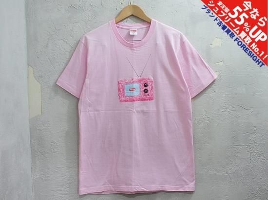 Supreme 'TV Tee'Tシャツ テレビ ボックスロゴ Light Pink