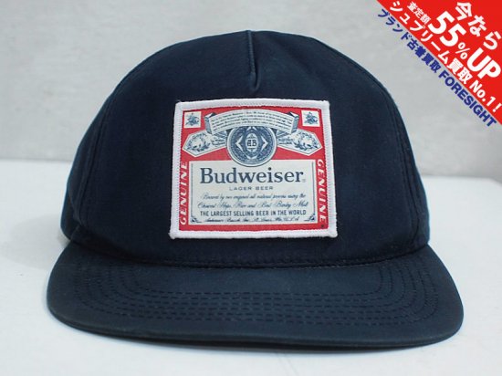 Supreme 'Budweiser Cap'キャップ バドワイザー ネイビー 紺 