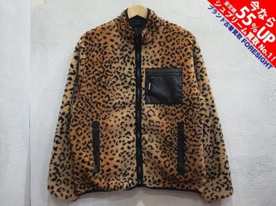 SUPREME leopard fleece jacket