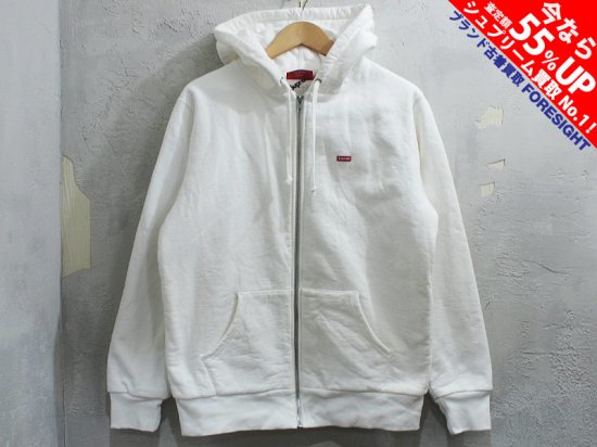 白 white Supreme small Boxlogo hoodie M