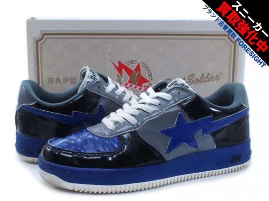 A BATHING APE 'BAPESTA'ベイプスタ スニーカー 黒青 ブルー