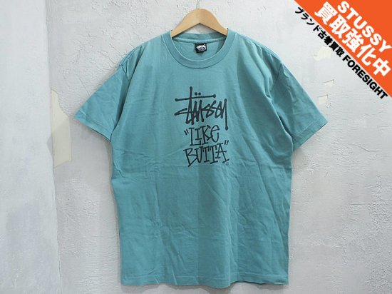 STUSSY 'LIKE BUTTA TEE'Tシャツ XL 王冠 MADE IN USA 80's OLD