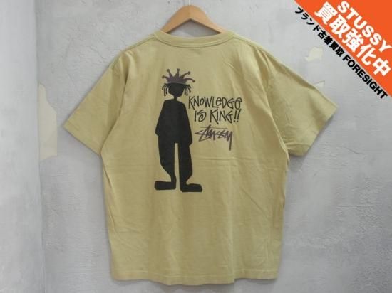 STUSSY 'KNOWLEDGE IS KING TEE'Tシャツ シャドーマン ベージュ