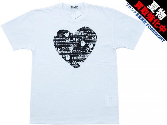A BATHING APE×PLAY COMME des GARCONS Tシャツ ハート ...
