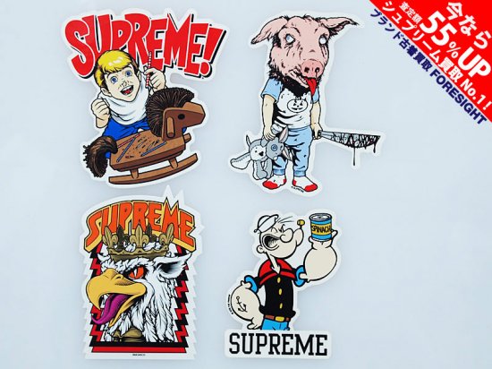 Supreme 'Sean Cliver / Popeye Sticker Set'ステッカー 4種セット ...