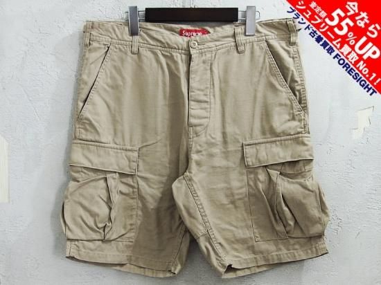 supreme cargo short 34 カーゴショーツ BLACK - ワークパンツ/カーゴ