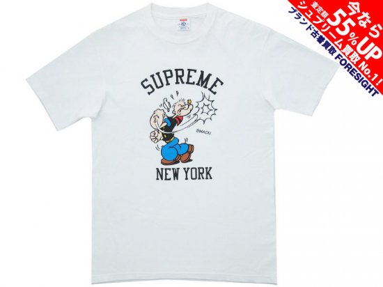 Supreme 'Popeye Tee'ポパイ Tシャツ シュプリーム M 白 ホワイト