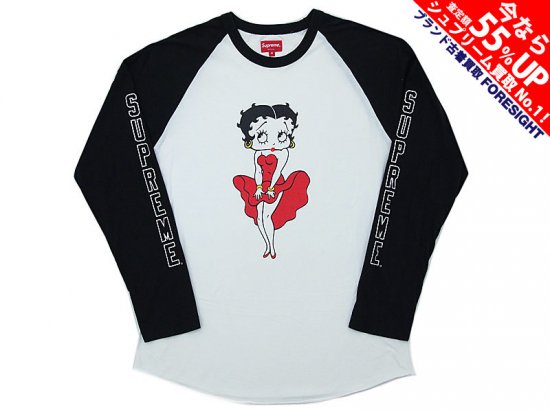 Supreme 'Betty Boop Raglan'ラグラン Tシャツ ベティブープ M